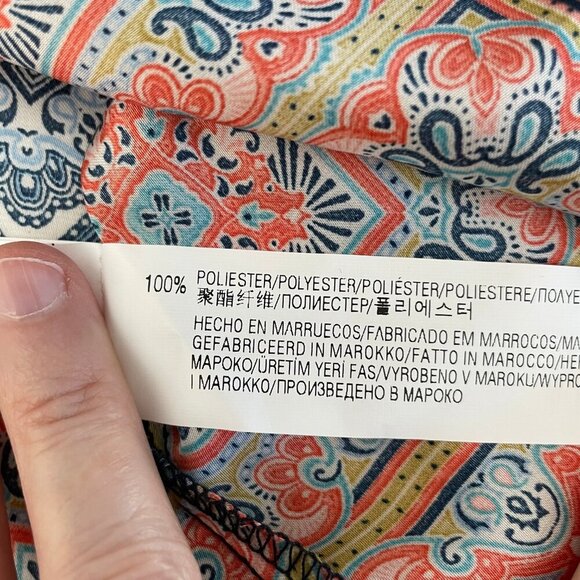 Zara Basic Collection Drop Shoulder Oversized Tunic Top Blue Wht Org Sz S NWT - Picture 9 of 12